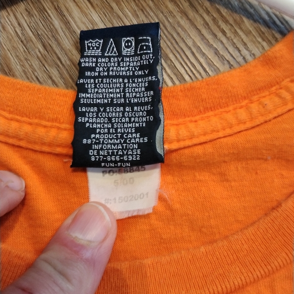 Men's Vtg Tommy Hilfiger Tommy Jeans T-shirt Orange Size M Medium Cotton #28 - Picture 9 of 10
